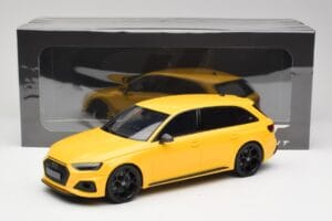 Audi RS4 B9 Avant 25° Anniversario Vegas Giallo GT Spirit 1:18 GT935 Resina — immagine 6 di 6