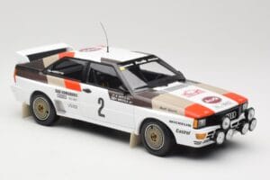Audi Quattro A1 #2 H. Mikkola / A. Hertz Audi Sport Rally Monte Carlo 1983 Minichamps 1:18 155831102 Pressofusione — immagine 4 di 6