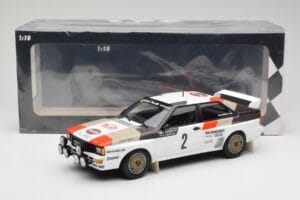 Audi Quattro A1 #2 H. Mikkola / A. Hertz Audi Sport Rally Monte Carlo 1983 Minichamps 1:18 155831102 Pressofusione — immagine 6 di 6