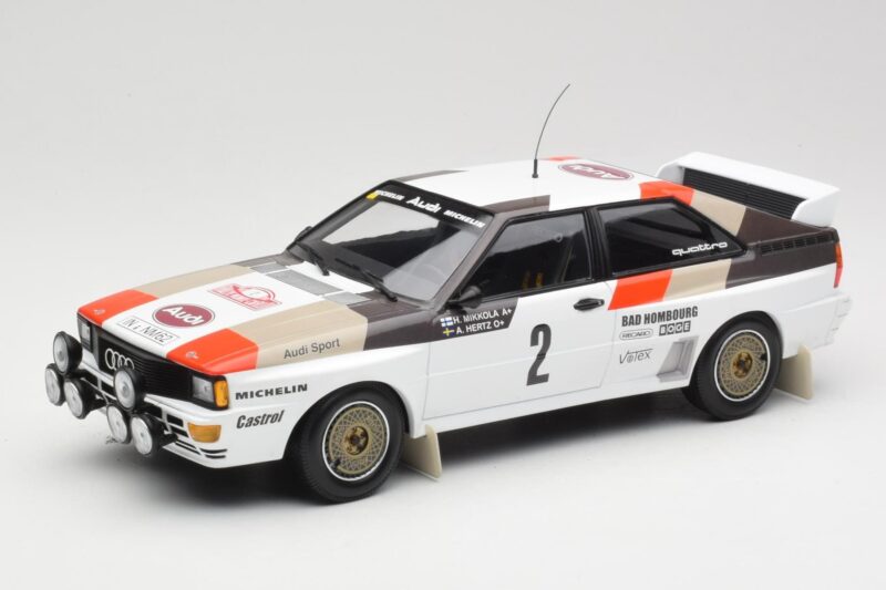 Audi Quattro A1 #2 H. Mikkola / A. Hertz Audi Sport Rally Monte Carlo 1983 Minichamps 1:18 155831102 Pressofusione