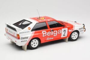 Audi Quattro A2 #2 B. Waldegård / H-T. Thorszelius Belga Team Winners Boucles de Spa 1985 Minichamps 1:18 155851102 Pressofus — immagine 2 di 6