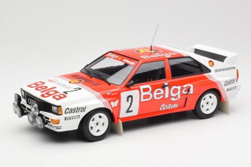 Audi Quattro A2 #2 B. Waldegård / H-T. Thorszelius Belga Team Winners Boucles de Spa 1985 Minichamps 1:18 155851102 Pressofus