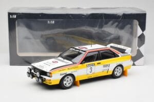 Audi Quattro A2 #3 S. Blomqvist / B. Cederberg Audi Sport Winners Sanyo Rally of New Zealand 1984 Minichamps 1:18 155841103 P — immagine 6 di 6