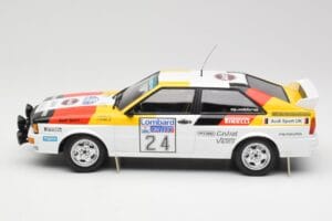 Audi Quattro #24 M. Demuth / M. Daniels Audi Sport Lombard RAC Rally 1982 Minichamps 1:18 155821124 Pressofusione — immagine 3 di 6