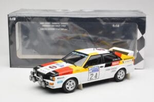 Audi Quattro #24 M. Demuth / M. Daniels Audi Sport Lombard RAC Rally 1982 Minichamps 1:18 155821124 Pressofusione — immagine 6 di 6