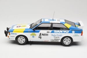 Audi Quattro #4 S. Blomqvist / B. Cederberg Audi Sport Sweden Winners International Swedish Rally 1982 Minichamps 1:18 155821 — immagine 3 di 6