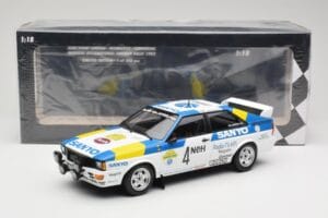 Audi Quattro #4 S. Blomqvist / B. Cederberg Audi Sport Sweden Winners International Swedish Rally 1982 Minichamps 1:18 155821 — immagine 6 di 6