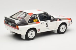 Audi Quattro Sport S1 #5 J. Buffum / N. Wilson Olympus Rally 1986 Otto 1:18 OT1159 Resina — immagine 2 di 6