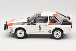 Audi Quattro Sport S1 #5 J. Buffum / N. Wilson Olympus Rally 1986 Otto 1:18 OT1159 Resina — immagine 3 di 6