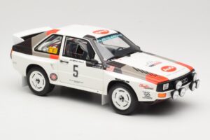 Audi Quattro Sport S1 #5 J. Buffum / N. Wilson Olympus Rally 1986 Otto 1:18 OT1159 Resina — immagine 4 di 6