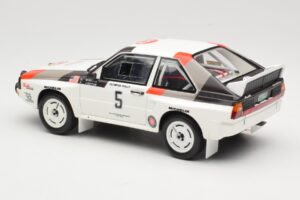Audi Quattro Sport S1 #5 J. Buffum / N. Wilson Olympus Rally 1986 Otto 1:18 OT1159 Resina — immagine 5 di 6