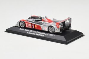 Audi R10 TDI #1 R. Capello / A. McNish / T. Kristensen 24 Hours of Le Mans 2007 Minichamps 1:43 5020700243 Pressofusione — immagine 3 di 4