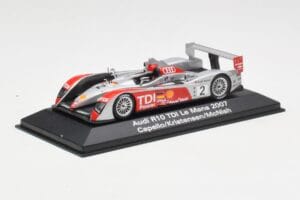 Audi R10 TDI LMP1 #2 R. Capello / T. Kristensen / A. McNish 24 Hours of Le Mans 2007 Minichamps 1:43 5020700223 Pressofusione — immagine 2 di 4