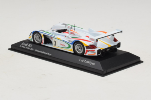 Audi R8 LMP #3 J. Herbert / R. Kelleners 24 Hours of Le Mans 2001 Minichamps 1:43 400010903 Pressofusione — immagine 3 di 5
