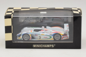 Audi R8 LMP #3 J. Herbert / R. Kelleners 24 Hours of Le Mans 2001 Minichamps 1:43 400010903 Pressofusione — immagine 5 di 5