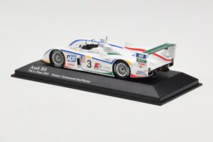Audi R8 LMP1 #3 J. Lehto / M. Werner / T. Kristensen 24 Hours of Le Mans Winner 2005 Minichamps 1:43 400051303 Pressofusione — immagine 3 di 4