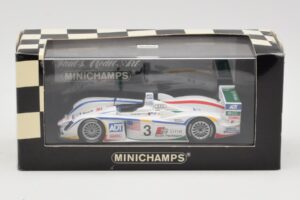 Audi R8 LMP1 #3 J. Lehto / M. Werner / T. Kristensen 24 Hours of Le Mans Winner 2005 Minichamps 1:43 400051303 Pressofusione — immagine 4 di 4