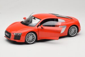 Audi R8 V10 Rosso Welly 1:18 18052W Pressofusione — immagine 2 di 8