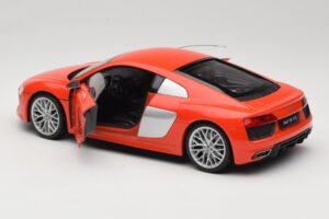 Audi R8 V10 Rosso Welly 1:18 18052W Pressofusione — immagine 5 di 8