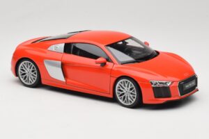 Audi R8 V10 Rosso Welly 1:18 18052W Pressofusione — immagine 6 di 8