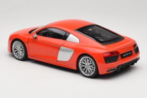 Audi R8 V10 Rosso Welly 1:18 18052W Pressofusione — immagine 7 di 8