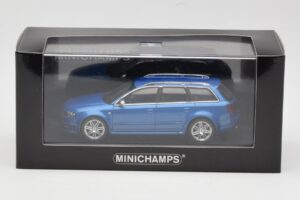 Audi RS4 B7 Avant Blue Metallic Minichamps 1:43 AUDI010 Pressofusione — immagine 4 di 4