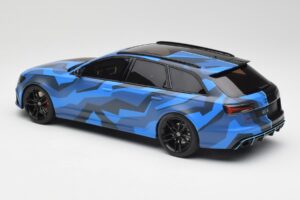 Audi RS6 C7 Avant GMK Blu & Nero GT Spirit 1:18 GT799 Resina — immagine 5 di 6