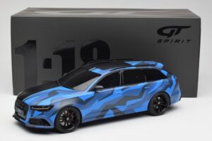 Audi RS6 C7 Avant GMK Blu & Nero GT Spirit 1:18 GT799 Resina — immagine 6 di 6