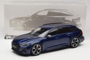 Audi RS6 C8 Avant Blue Metallic Minichamps 1:18 155018011 Pressofusione — immagine 6 di 6