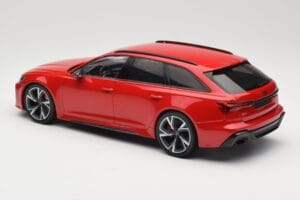 Audi RS6 C8 Avant Red Metallic Minichamps 1:18 155018010 Pressofusione — immagine 5 di 6