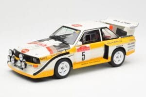 Audi Sport Quattro S1 #5 W. Rohrl / C. Geistdorfer Rally Sanremo Winner 1985 AUTOart 1:18 88503 Composito