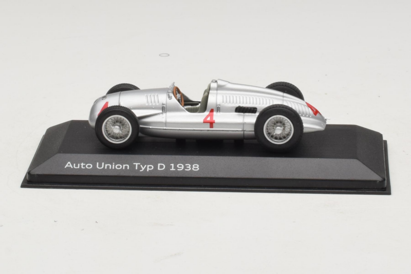 Auto Union Typ D #4 Argento Minichamps 1:43 5030900703-R1 Pressofusione