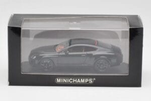 Bentley Continental GT Nero Con Cerchi Neri Minichamps 1:43 BENTLEY002 Pressofusione — immagine 4 di 4