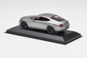Bentley Continental GT Grigio Con Cerchi Neri Minichamps 1:43 BENTLEY001 Pressofusione — immagine 3 di 4