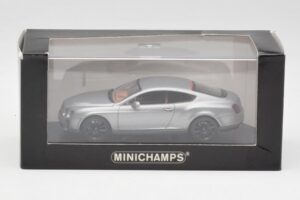 Bentley Continental GT Grigio Con Cerchi Neri Minichamps 1:43 BENTLEY001 Pressofusione — immagine 4 di 4