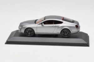 Bentley Continental GT Grigio Con Cerchi Neri Minichamps 1:43 BENTLEY001 Pressofusione