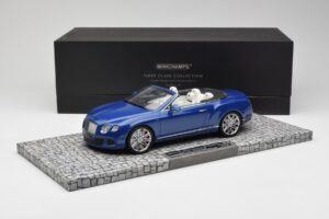 Bentley Continental GT Speed Cabriolet Blu Minichamps 1:18 107139331 Pressofusione — immagine 6 di 6
