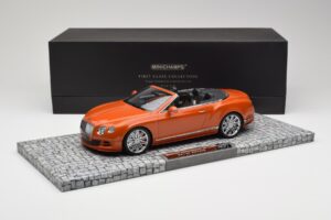 Bentley Continental GT Speed Cabriolet Orange Metallic Minichamps 1:18 107139430 Pressofusione — immagine 6 di 6