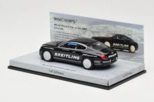 Bentley Continental GT World Record Car on Ice Nero Minichamps 1:43 436139026-O Pressofusione — immagine 3 di 4