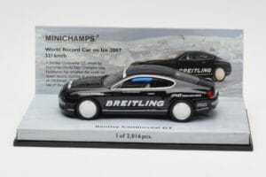 Bentley Continental GT World Record Car on Ice Nero Minichamps 1:43 436139026-O Pressofusione