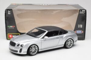 Bentley Continental Supersports Cabriolet 1a Generazione Argento Bburago 1:18 18-11037S Pressofusione — immagine 8 di 8