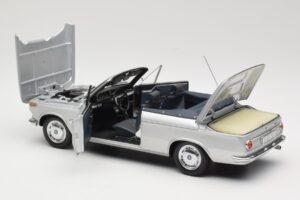BMW 1600 Cabriolet Argento Minichamps 1:18 80430145819 Pressofusione — immagine 5 di 8
