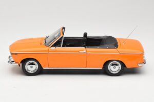 BMW 1600 E10 Cabriolet Arancione Minichamps 1:18 100021030 Pressofusione — immagine 4 di 8