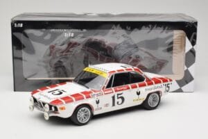 BMW 2800 CS E9 #15 Team Marabout Gaye / S. Braillard 24 Hours of Spa 1972 Minichamps 1:18 155722715 Pressofusione — immagine 6 di 6