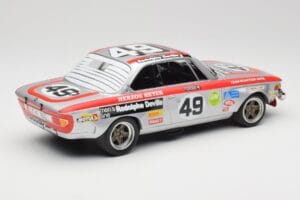BMW 2800 CS E9 #49 Team Schnitzer G. Herzog / H. Heyer 24 Hours of Spa 1972 Minichamps 1:18 155722749 Pressofusione — immagine 2 di 6