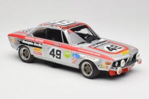 BMW 2800 CS E9 #49 Team Schnitzer G. Herzog / H. Heyer 24 Hours of Spa 1972 Minichamps 1:18 155722749 Pressofusione — immagine 4 di 6