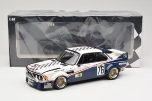 BMW 3.0 CSL E9 Garage Du Bac #76 P. Depnic / H. Coulon 24 Hours of Le Mans 1977 Minichamps 1:18 155772576 Pressofusione — immagine 6 di 6