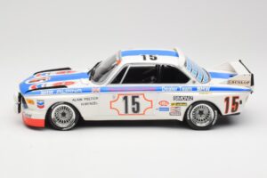 BMW 3.0 CSL E9 #15 BMW Alpina J. Peltier / H. Menzel 24 Hours of Spa 1973 Minichamps 1:18 155732695 Pressofusione — immagine 3 di 6