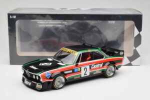 BMW 3.0 CSL E9 #2 Luigi Racing J-M. de Wael / A. de Fierlant Winners GP Nurburgring 1976 Minichamps 1:18 155762502 Pressofusi — immagine 6 di 6