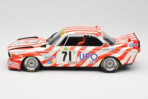 BMW 3.0 CSL E9 #71 Luigi Racing P. Xhenceval / J. Dieudonné 24 Hours of Le Mans 1977 Minichamps 1:18 155772571 Pressofusione — immagine 3 di 6